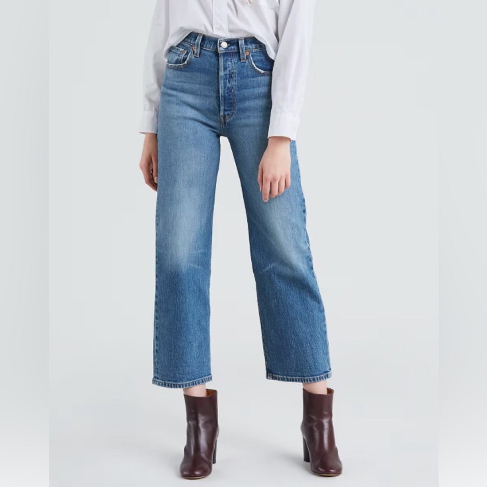 Levis premium rib cage straight jeans